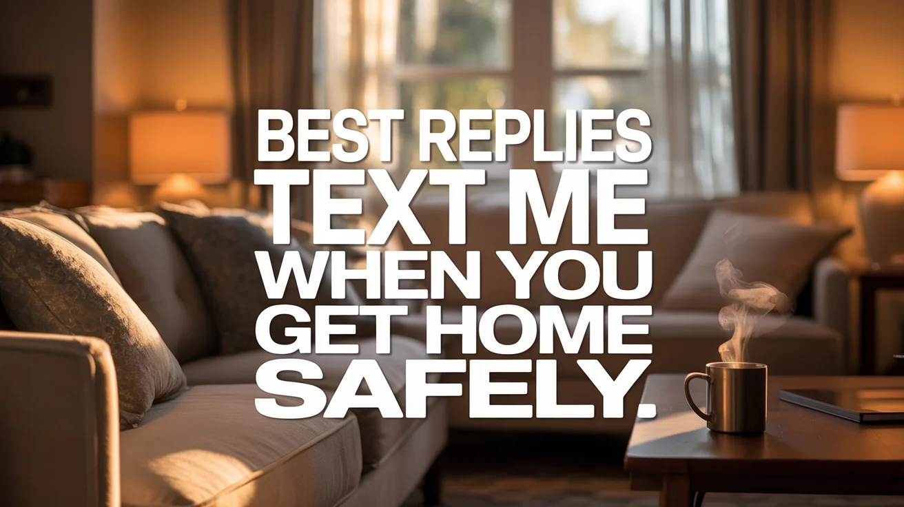 Best Replies Text Me When You Get Home Safely