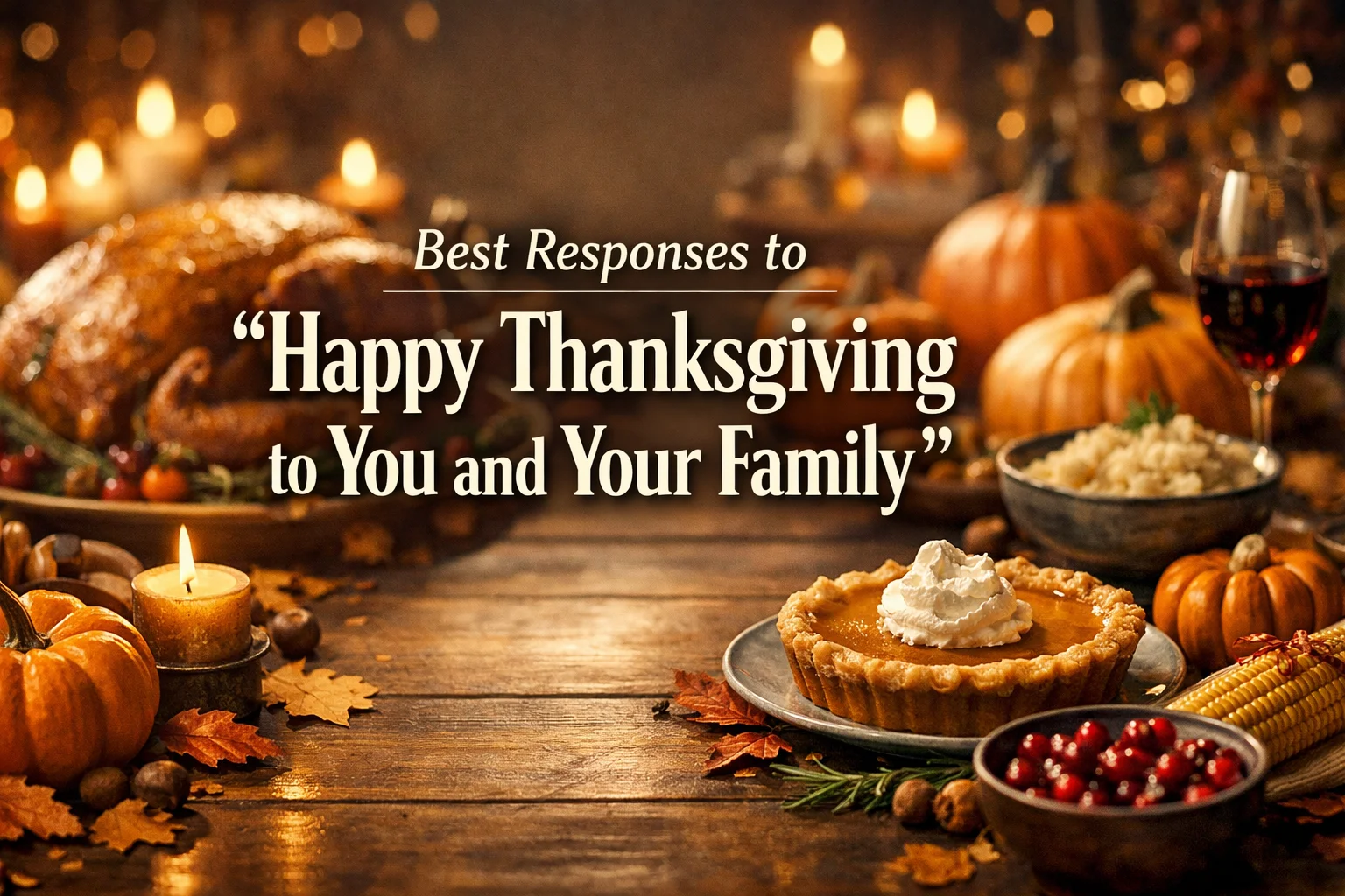 Best Responses to “Happy Thanksgiving to You and Your Family”