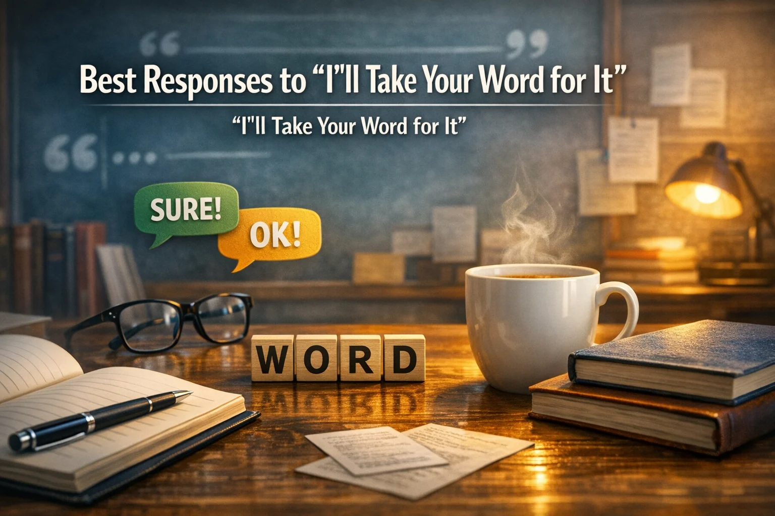 Best Responses to “I’ll Take Your Word for It”