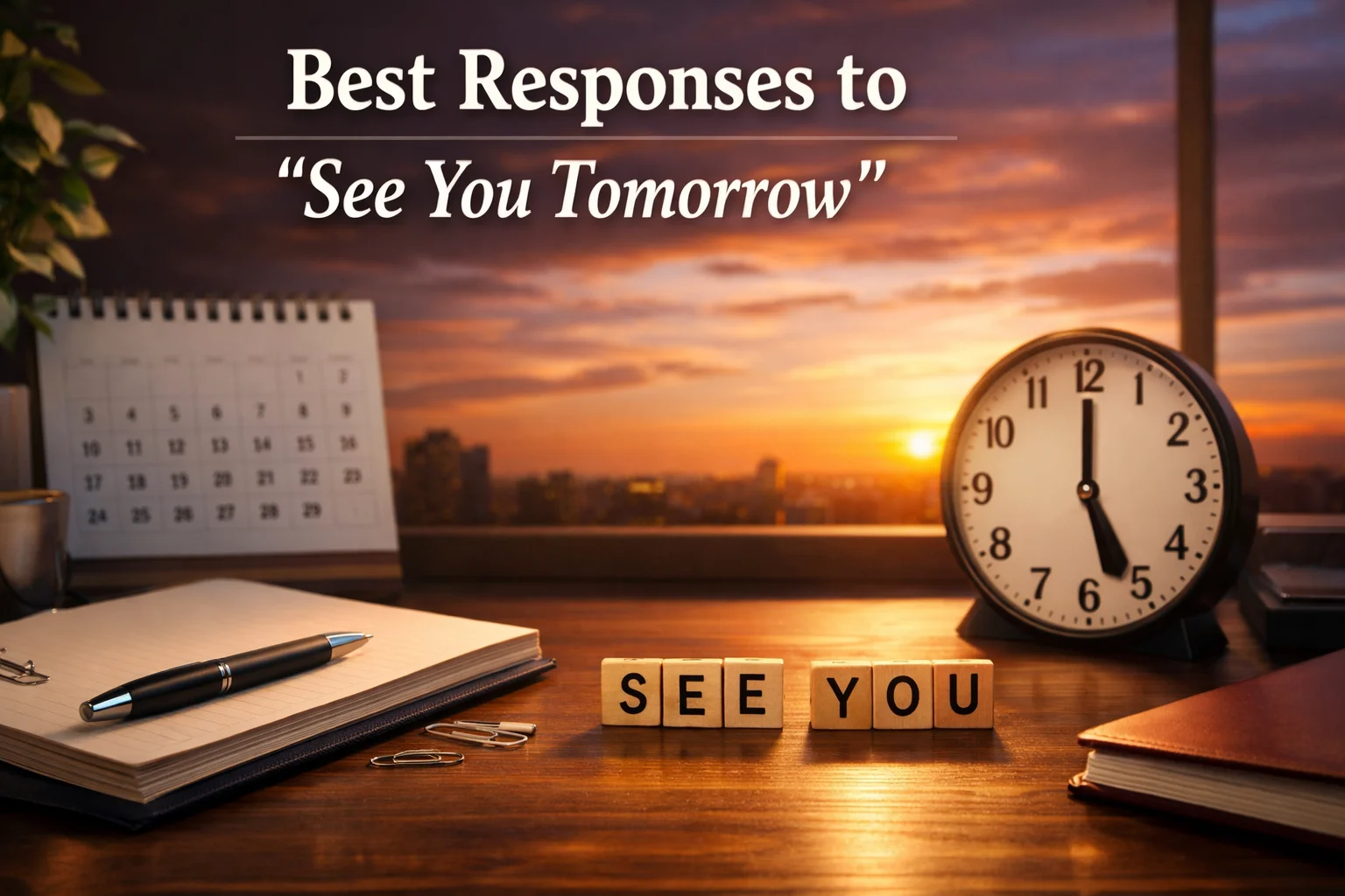 Best Responses to “See You Tomorrow”