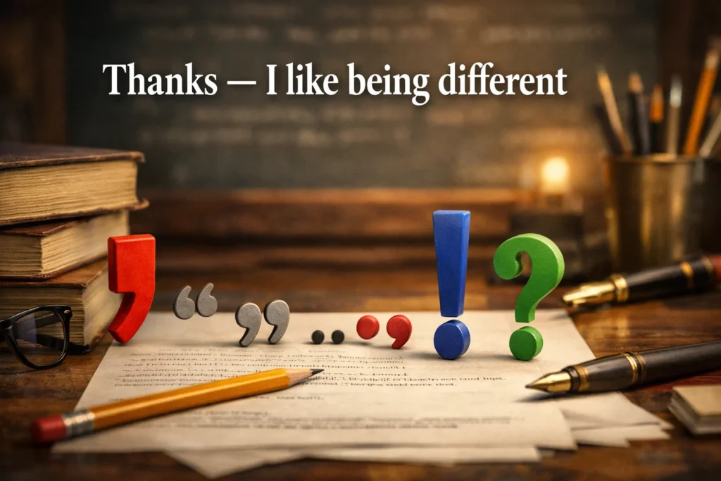 "Thanks — I like being different."