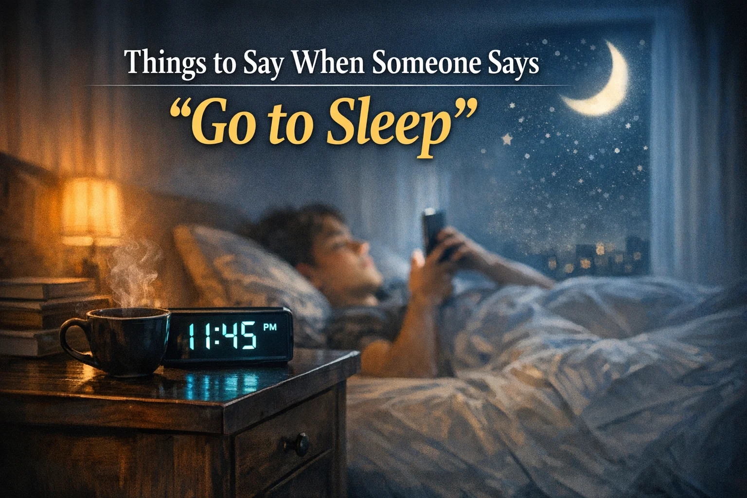 Things to Say When Someone Says ‘Go to Sleep’