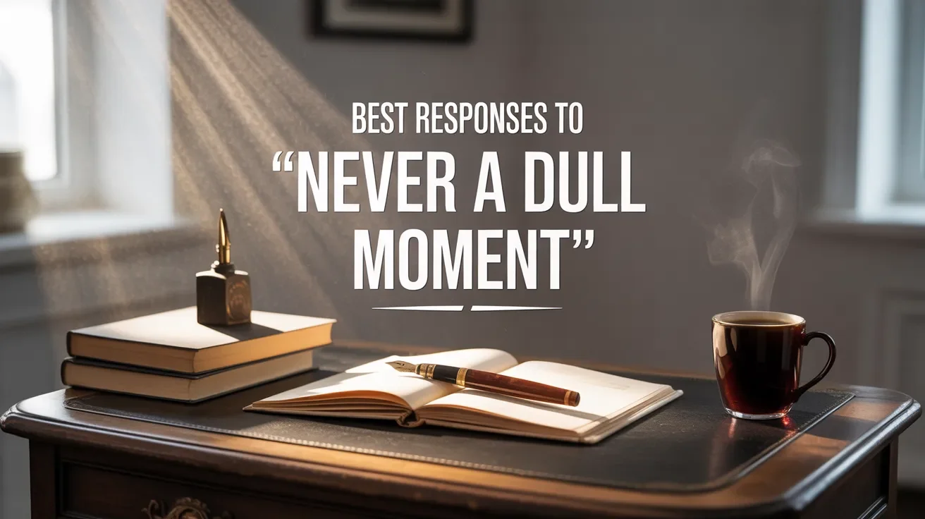 Best Responses to “Never A Dull Moment”