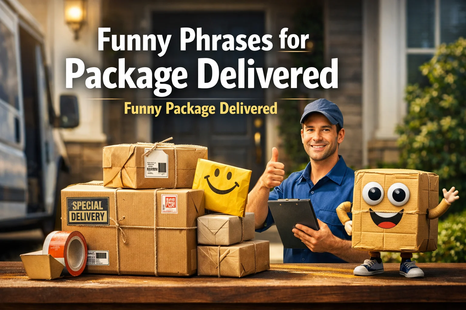 Funny Phrases for Package Delivered