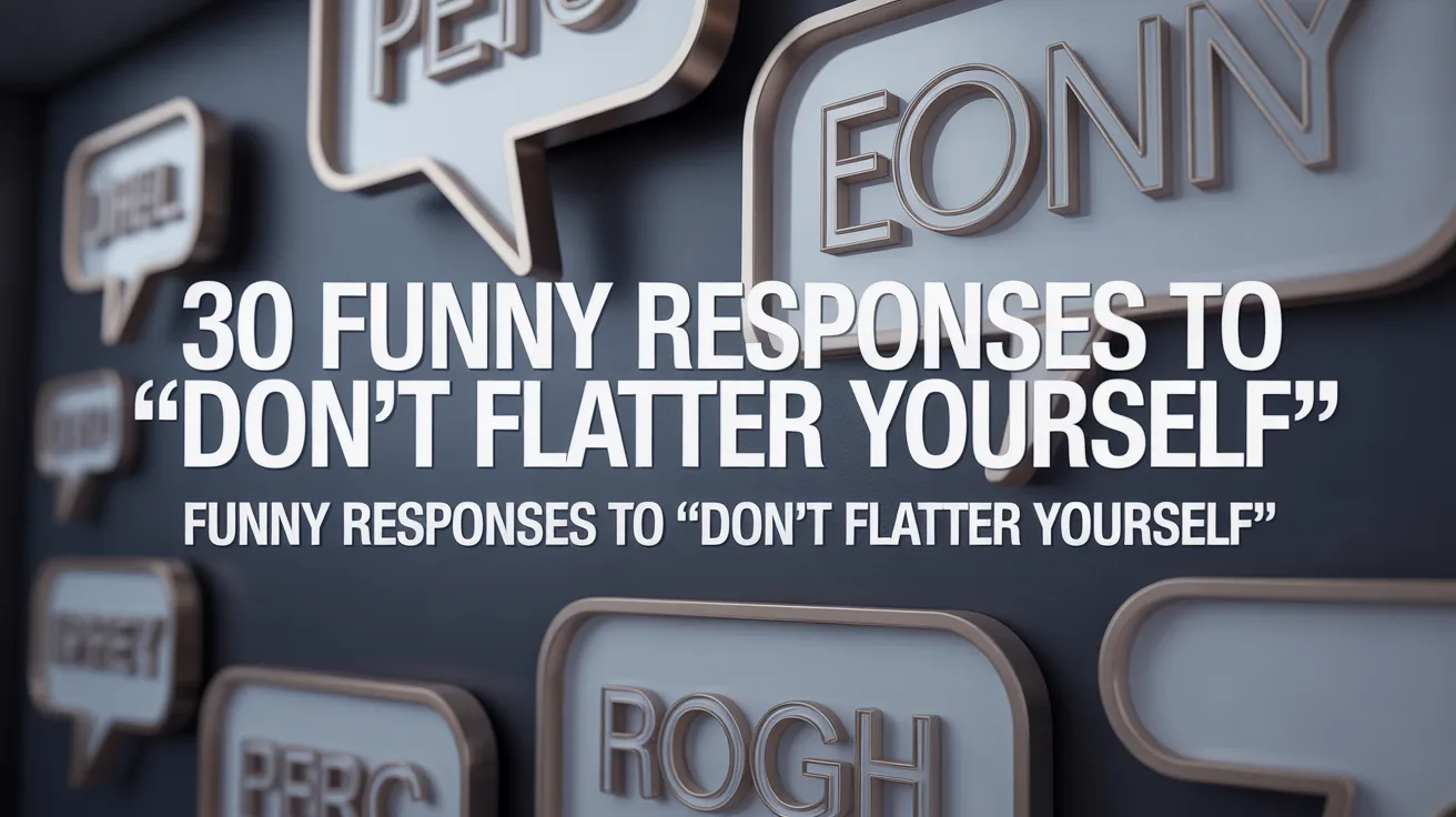 Funny Responses to “Don’t Flatter Yourself”