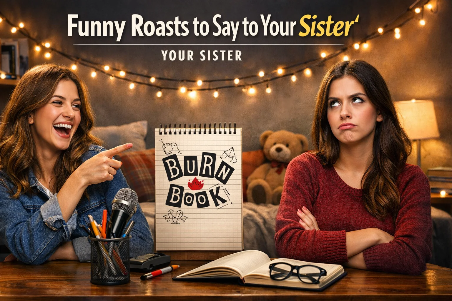 Funny Roasts to Say to Your Sister
