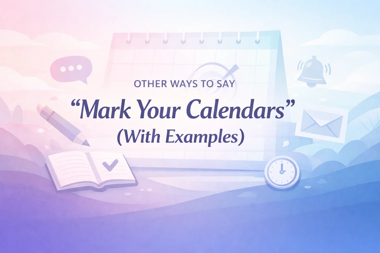 “Mark Your Calendars” (With Examples)