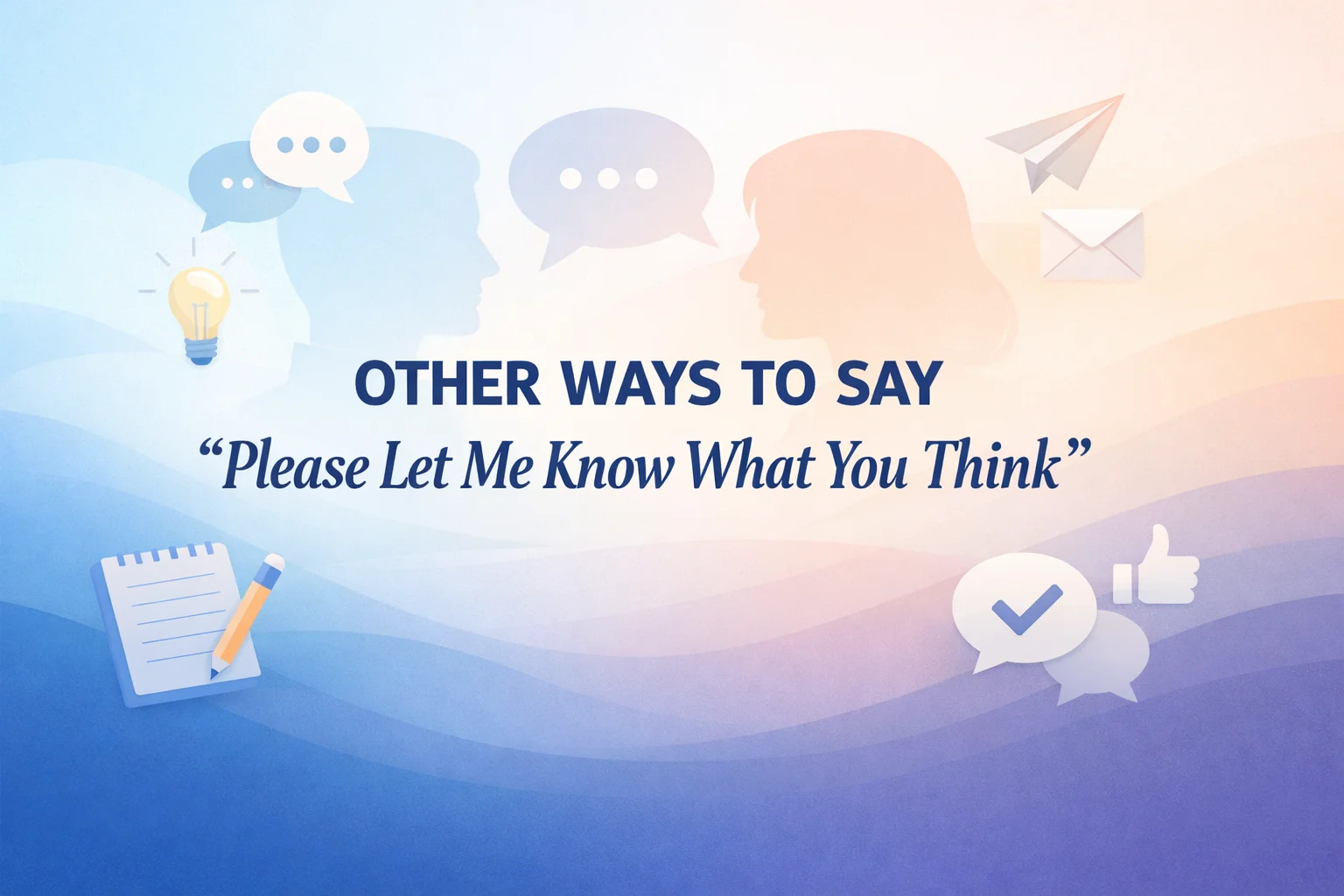 “Please Let Me Know What You Think”