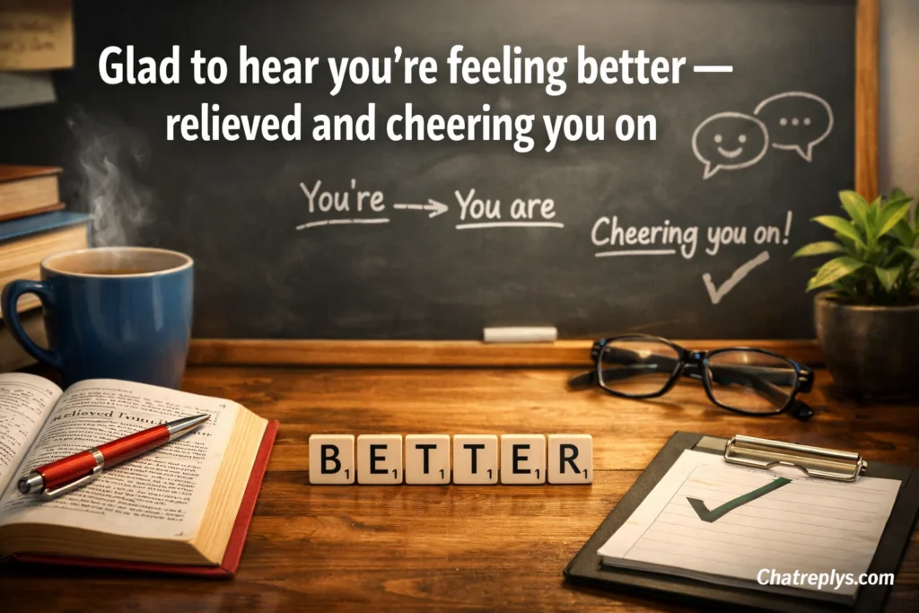 Glad to hear you’re feeling better — relieved and cheering you on