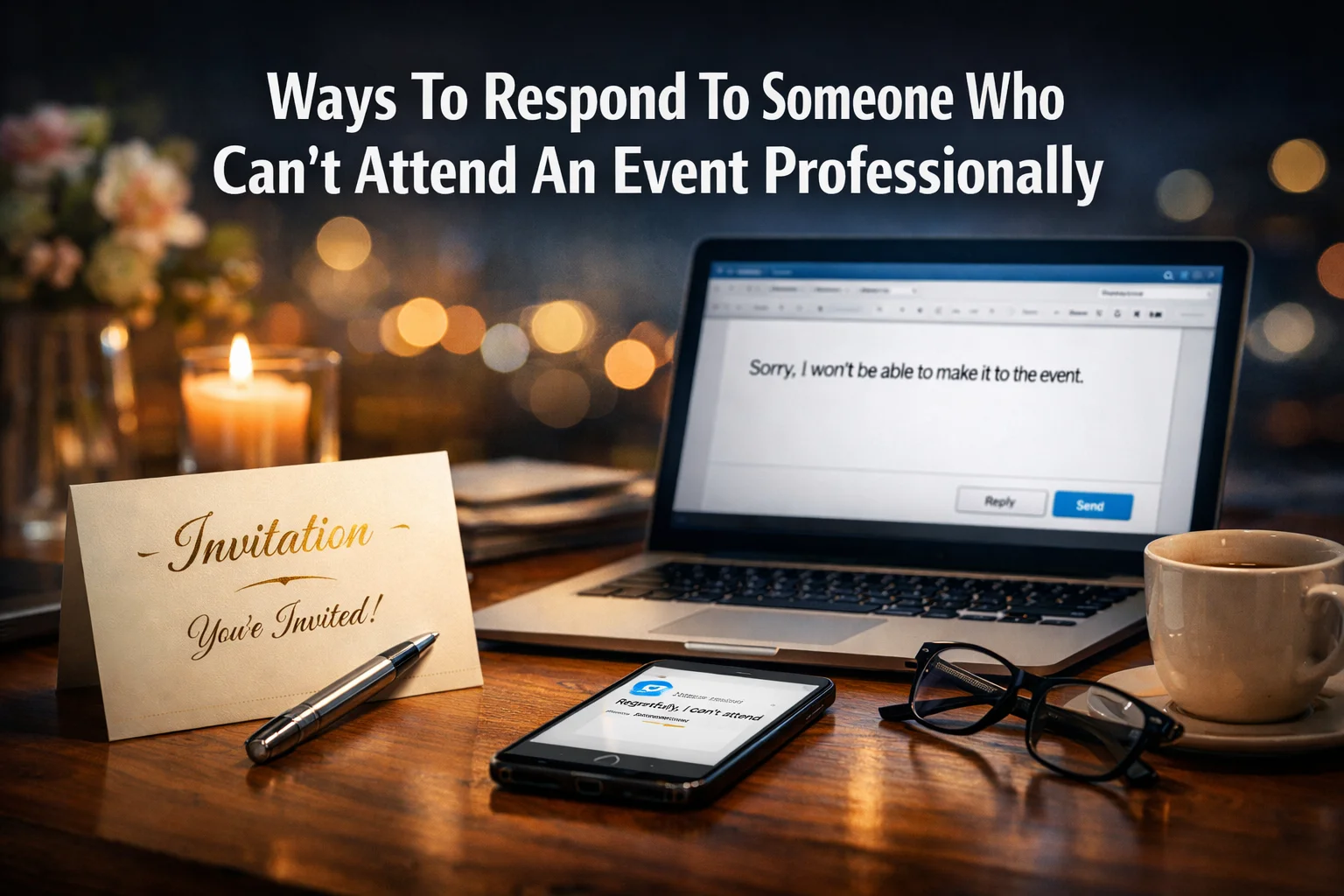 Ways To Respond To Someone Who Can’t Attend An Event Professionally