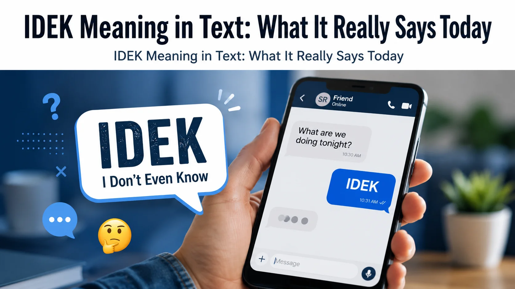 IDEK Meaning in Text